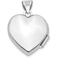 thumbnail image 3 of 14k White Gold Scroll Pattern Heart Locket - 21mm, 3 of 8
