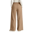 thumbnail image 6 of Nestiefly Wide Leg Linen Pants Womens Summer Loose Beach Pants for Women Vacation Lightweight Straight Leg Trousers with Pockets 2026 Brown M, 6 of 8