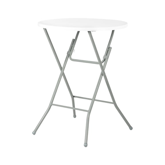 Homy Casa 31.5" Folding Table, Portable Indoor High Top for Gatherings, Dining, and Parties, White