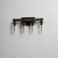thumbnail image 6 of Farmhouse Bathroom Lights, 4-Light Bathroom Vanity Lights Over Mirror, Rustic Vanity Light Fixture with Clear Glass Shade, Vanity Lighting Fixtures for Bathroom, Hallway, Living Room, 6 of 7