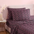 thumbnail image 7 of Betsey Johnson Lipstick Betsey Pink & Black Queen Sheet Set, Soft Easy-Care Bedding, Machine Washable, 7 of 7