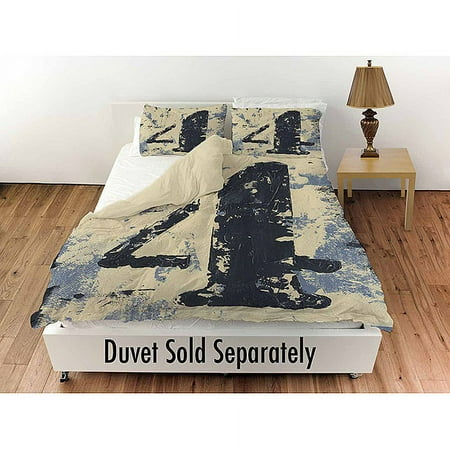 Thumbprintz Vintage Numbers 4 Standard Sham, 30" x 22"
