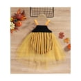 thumbnail image 4 of hirigin Baby Girls Romper, Sleeveless Spider Letters Print Stripes Bowknot Tulle Patchwork Dress for Halloween, 4 of 9