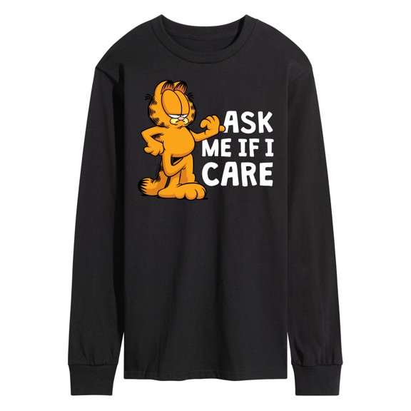Garfield - Ask Me If I Care - Men's Long Sleeve T-Shirt