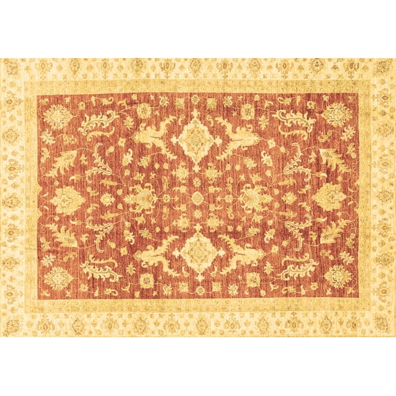 Ahgly Company Indoor Rectangle Oriental Brown Traditional Area Rugs, 5' x 7'
