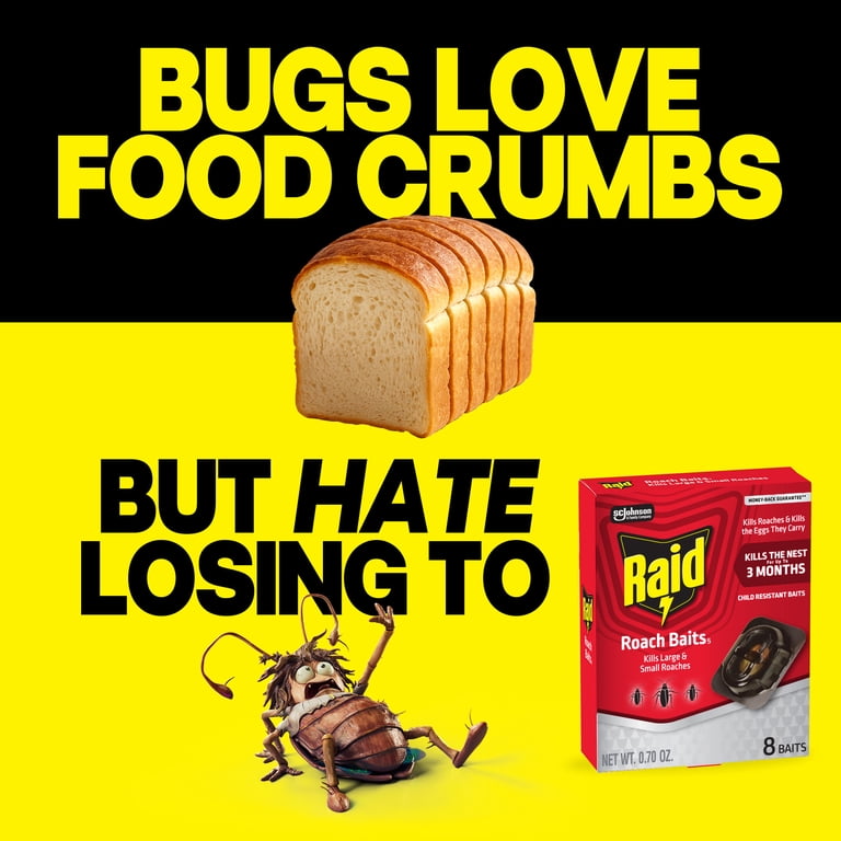 Raid Double Control Large Cockroach Bait, 8 Count photo 5