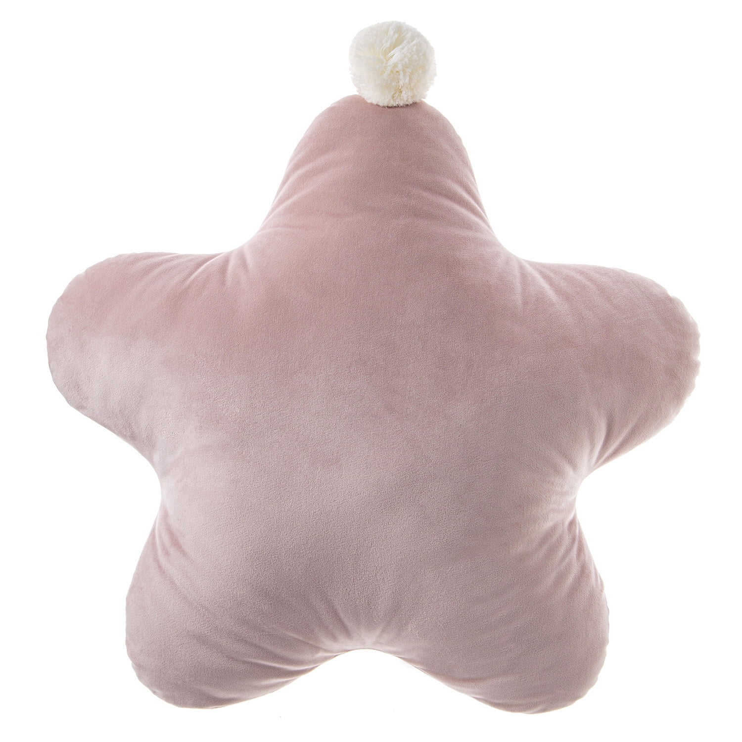 Phantoscope Pink Star Pom Pom Decorative Throw Pillow, 18" x 18"