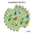 thumbnail image 2 of Placemats Set Of 4 / 6, Dragonfly Butterfly Ladybird Placemats For Dining Table Indoor/Outdoors Heat Resistant Washable Placemats 18" X 12", 2 of 8