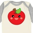 thumbnail image 4 of Inktastic Smiling Apple Boys or Girls Long Sleeve Baby Bodysuit, 4 of 5