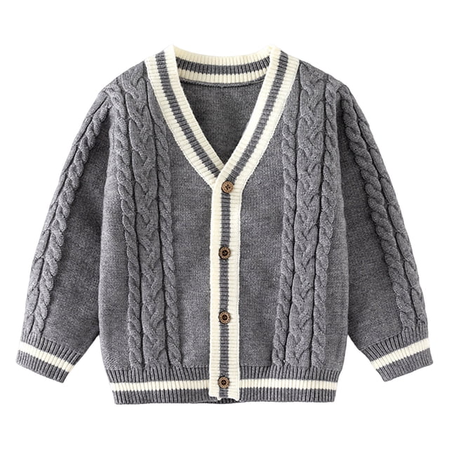 Toddler Boys Girls Winter Long Sleeve Solid Knit Sweater Base Warm Sweater For Children Clothes