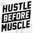 thumbnail image 2 of Hustle Before Muscle Inspiring Gym Zip Up Hoodie Men's Women's Brisco Brands X, 2 of 6
