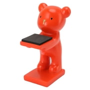 Bear Watch Stand Handcrafted Three Dimensional Modern Style Resin Watch Display Stand for Home Office Orange LMZ