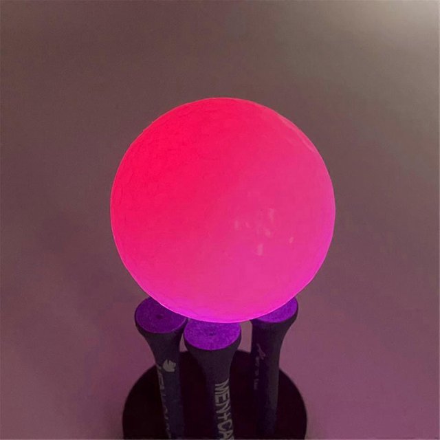 ZHAOCHENG 1/2 piezas de bola luminosa LED para golf, bola luminosa para golf, bola luminosa para golf, 1 pieza rosa