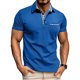 thumbnail image 2 of Mangas de Mano para Hombres de Manga Corta Raya Botón Abajo Camisa Casual Poliéster Gradiente Patrón Cuello Redondo para el Uso Diario, Moda de Ocio para la Primavera, 2 of 9