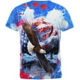 thumbnail image 2 of 4th of July American Flag Bald Eagle Splatter All Over Mens T Shirt Multi MD, 2 of 2