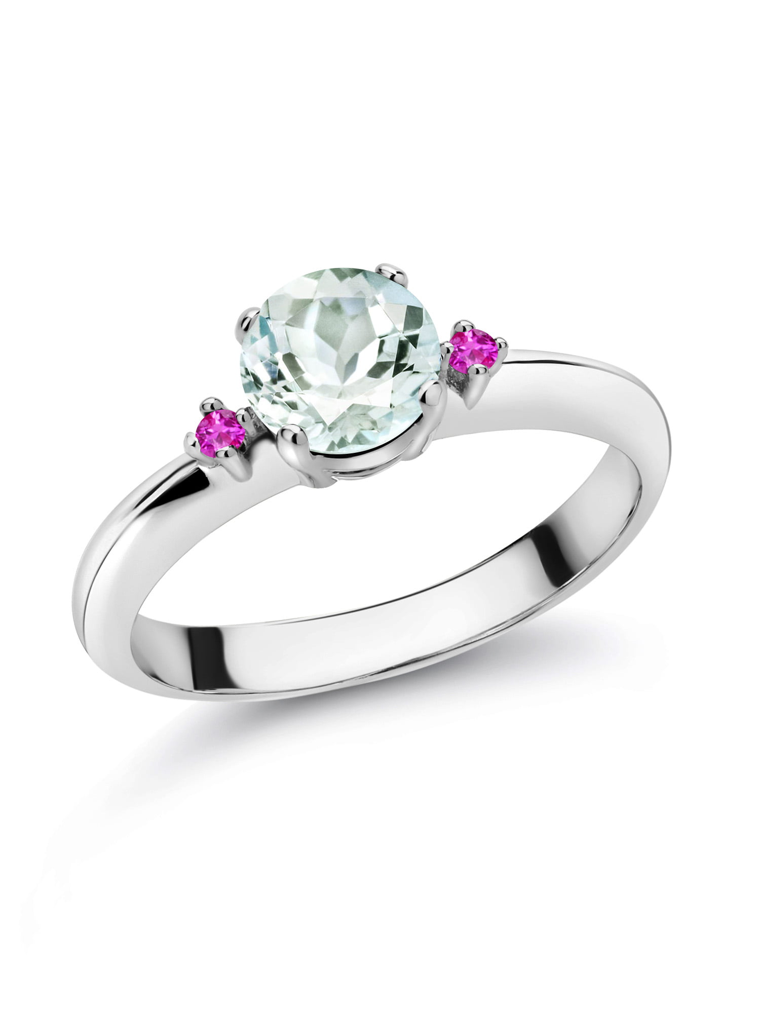 2.85Ct Round Rose Pink Stone Engagement Ring With 925 Sterling Silver 