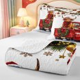 thumbnail image 4 of Manfei Xmas Cute Farm Animal Cow Quilt Full,Farmhouse Pine Cone Full Bedspread Sets,3pcs,1 Coverlet and 2 Pillowcases, 4 of 7
