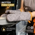 thumbnail image 6 of Premium Heat-Resistant Oven Mitts - Stylish and Beautiful - Non-Slip Platinum Silicone Grip - Long and Thick - 100% Natural Cotton Exterior and Soft Terry Cloth Lining - Set of 2 by Cook'n'Chic, 6 of 6