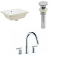 thumbnail image 1 of 18.25-in. W CUPC Rectangle Bathroom Undermount Sink Set In White - Chrome Hardware - Overflow Drain Incl. AI-12983, 1 of 9