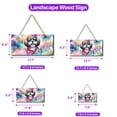 thumbnail image 5 of Hippie Shih Tzu Portrait Watercolor Tie-Dye Vintage Styles Landscape Wood Sign Lion Dog Lover Gifts Hanging Wall Home Decor - 00014, 5 of 5