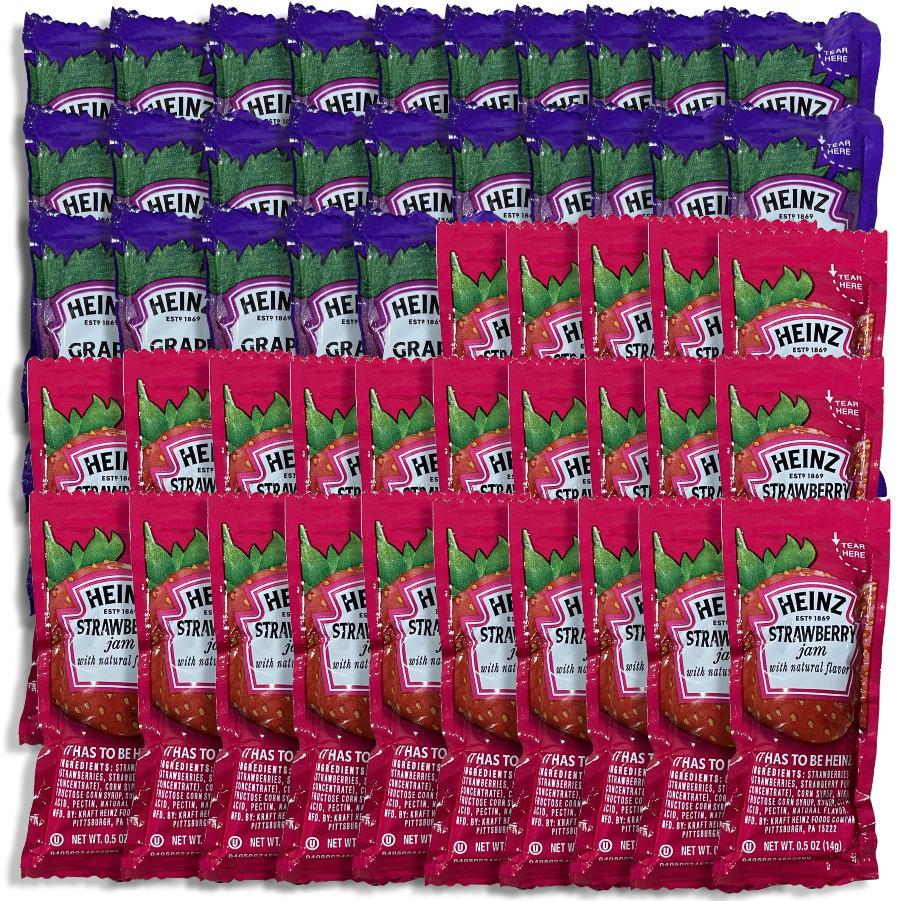 Peanut Butter, Jelly, & Jam Value Pack | 50 Peanut Butter, 25 Jelly, 25 Jam | 100 Total