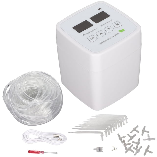 Sistema de riego automático para plantas de interior, cabezal de 2,5 m, dispositivo de temporizador de riego automático para jardín, macizos de flores, Patios