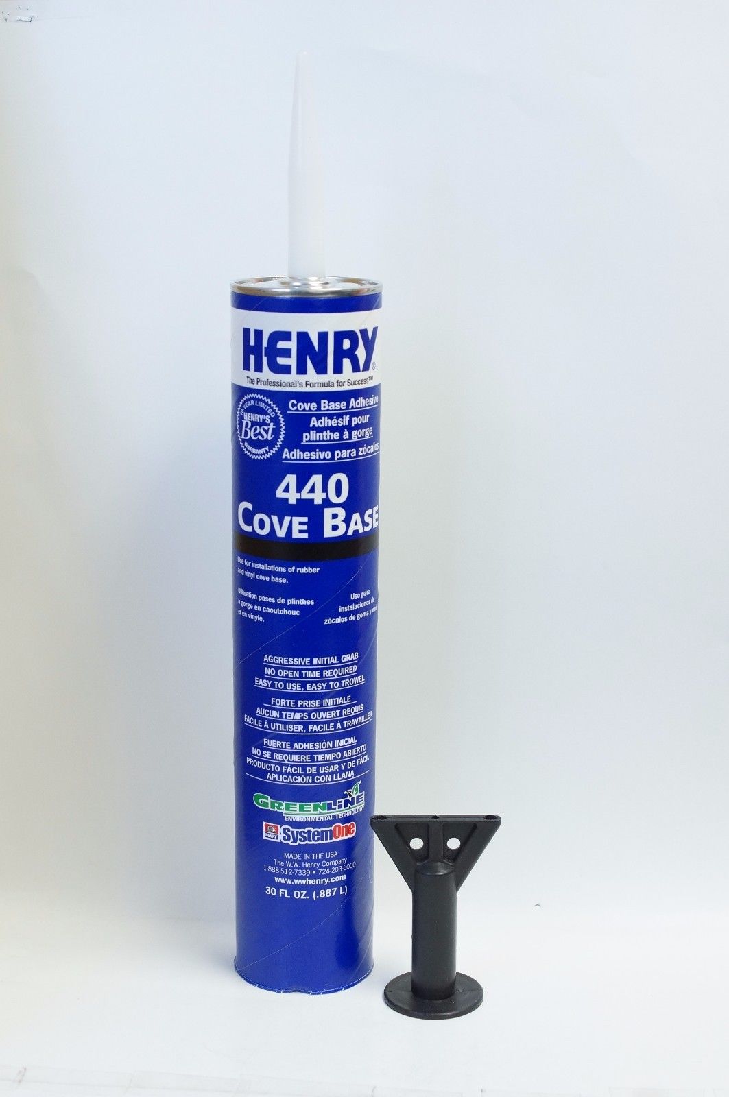 Bundle 2 Items 30 oz. Cove Base Adhesive with Disposable Cove Base Nozzle