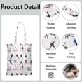 thumbnail image 4 of Sac Fourre-Tout en Toile pour Sports – Imprimé Baseball Soccer Soccer Basketball Sac Fourre-Tout Réutilisable, Entraînement d'Équipe Athlète Garçon Adolescent Compétition Softball Volleyball Tennis Golf, 4 of 6