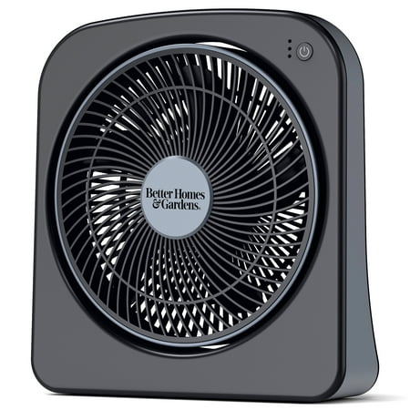Better Homes & Gardens 9" Dual Power Portable Fan, Indoor/Outdoor Use, 3 Speeds, Black