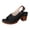 Black, variant on Women's Sandals Chunky Heel Retro Dress Shoes Breathable Open Toe Adjustable Ankle Strap Beach Sandal Black Size 9