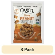 (3 pack) Quinn Plant Based Peanut Butter Filled Pretzel Nuggets, Gluten Free, 7 oz, 1 Count