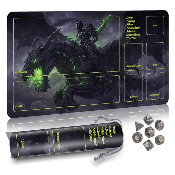 Tapete de juego Partypda MTG 61 x 36 cm antideslizante e impermeable