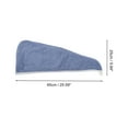 thumbnail image 2 of Unique Bargains 1 Pc Water-absorbent Double Layer Hair Towel for Bathroom Blue Gray Coral Fleece, 2 of 5