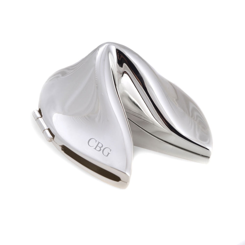 Bey Berk Silver Plated Fortune Cookie Box