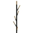 thumbnail image 4 of WHI Tenley Transitional Metal/Solid Wood Coat Rack in Black/Natural, 4 of 4