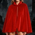 thumbnail image 5 of HCBY Women's Velvet Cape Cloak Stand Collar Button Front Short Capelet for Halloween Costume Cosplay Party Medieval Renaissance, 5 of 7