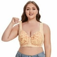 thumbnail image 2 of Valcatch Plus Size Women's Front Button Bra - Wide Shoulder Straps, Wireless & Lace Design for Big Busted, 2 of 5