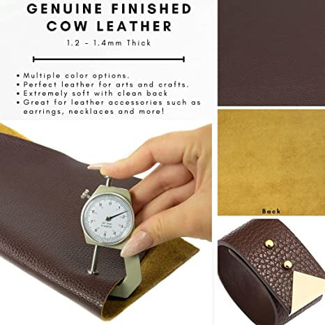  Genuine Leather Sheets Tooling Leather Full Grain Leather  3.6mm-4.0mm (9-10oz) Thick Cowhide Leather Pieces Square for Crafts Heavy  Weight(Bourbon Brown 6x6)