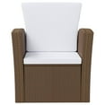 thumbnail image 2 of vidaXL 8 Piece Garden Lounge Set with Cushions Poly Rattan Brown, 2 of 5