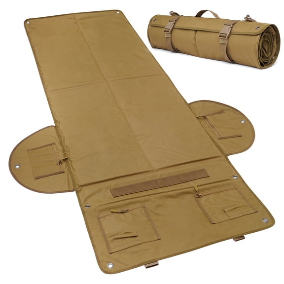 PPOSFPH Non-slip Camping Mat, 30''x83'' Non-Slip Roll-Up Ground Mat, Brown