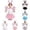 Pink, variant on 4Pcs Bunny Rabbit Outfit For Girls Boys Easter Dress Up Set With Animal Ears Headband Tail Tutu Paws Easter Dresses For Matching Style