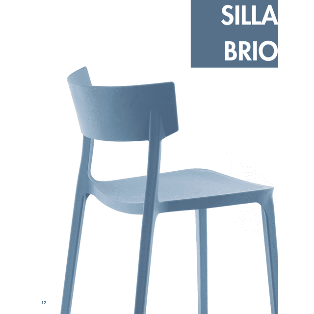 -KYN - Set de 4 Sillas BRIO (COLOR AZUL).