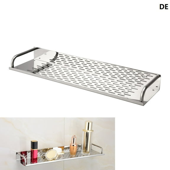 WHAMVOX 40 Cm Wall Mounted Shelves Stainless Steel Shelf Bathroom Shelf Silver