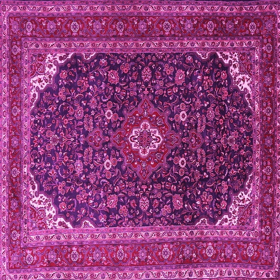 Ahgly Company Indoor Square Persian Pink Traditional Area Rugs, 4' Square