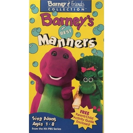 SHIP N 24HR-Barney-Barneys Best Manners(VHS,1993)TESTED-RARE VINTAGE (Barney Best Manners Vhs)