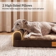 thumbnail image 3 of Exclusivo Mezcla L-shaped Pet Couch Bed with Removable and Washable Cover, Orthopedic Dog Bed for Large Dogs with Non-Slip Bottom, 42"X28", Brown, 3 of 9