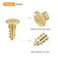 thumbnail image 4 of Unique Bargains 50Pack M4 x 10mm Brass Slotted Drive Flat Head Wood Screws Self Tapping Screw, 4 of 6
