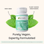 EZ Melts Dissolvable Melatonin, 5 mg, Sugar-Free, 2-Month Supply, Cool Mint-Flavored - 1 Pack