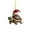 A, variant on 2.75 Inch Acrylic Christmas Felt Turtle Hanging Ornament Xmas Turtle in Santa Hat Pendant with Chirstmas Tree Animals Xmas Tree Topper Car Accessories for Gift Holiday Home Party Chirstmas Decor