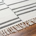 thumbnail image 4 of Hauteloom Akash Recycled Material Living Room, Bedroom Area Rug - Traditional, Transitional - Off White, Black White, Nickel - 2' x 3', 4 of 9